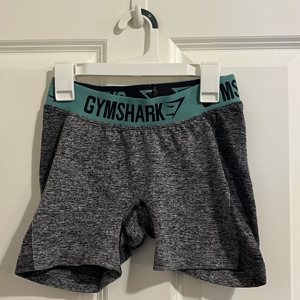 Gymshark Women's Gray and Teal Shorts